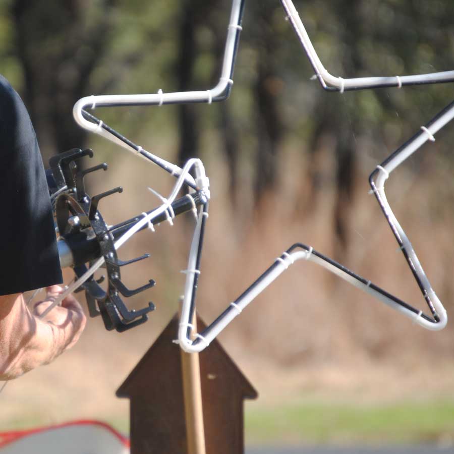 Getting ready to set up the large tree